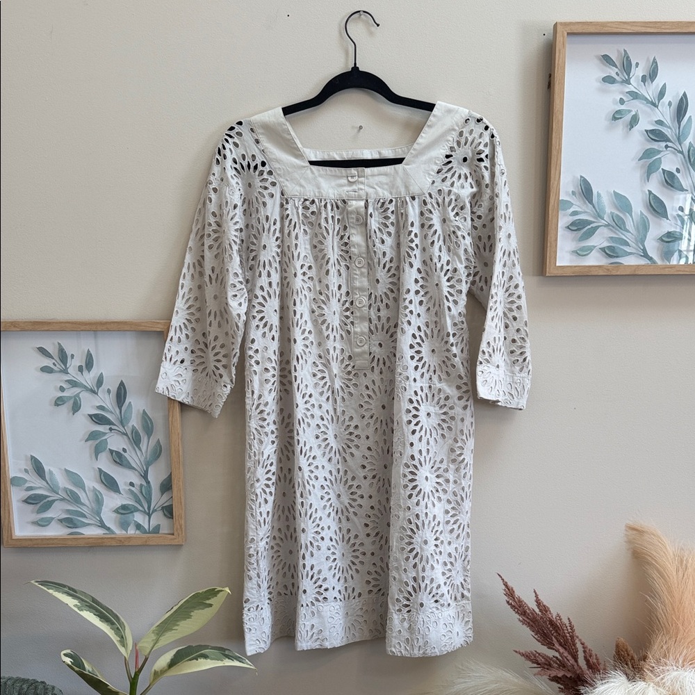 Jigsaw Cream Eyelet Dress
